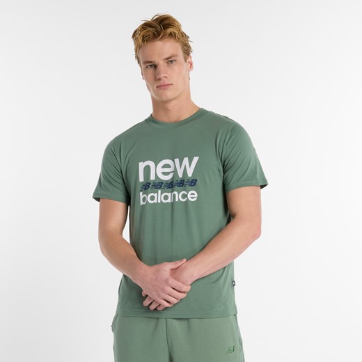 Koszulka męska New Balance MT51940DKJ – zielona - id: 3214851 - marki New Balance - 187243660 Koszulka męska New Balance MT51940DKJ – zielona ze sklepu New Balance Poland w kategorii T-shirty męskie - zdjęcie 187243660
