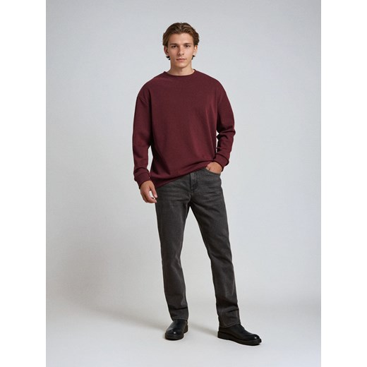 Sinsay - Bluza crewneck - bordowy Sinsay S Sinsay