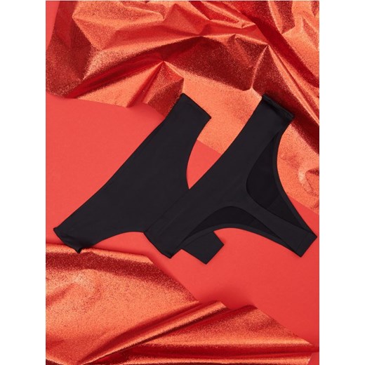 Sinsay - Majtki 2 pack - czarny ze sklepu Sinsay w kategorii Majtki damskie - zdjęcie 187246171