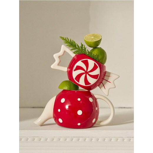 Sinsay - Kubek z motywem świątecznego cukierka - czerwony ze sklepu Sinsay w kategorii Kubki - zdjęcie 187246180