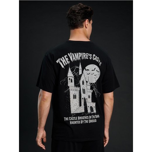 Sinsay - Bawełniana piżama oversize z nadrukiem na plecach - wielobarwny ze sklepu Sinsay w kategorii Piżamy męskie - zdjęcie 187246183