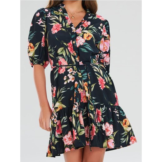 Sinsay - Rozkloszowana sukienka ze wzorem - wielobarwny ze sklepu Sinsay w kategorii Sukienki - zdjęcie 187246200