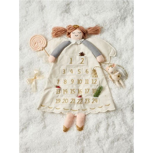 Sinsay - Kalendarz adwentowy w kształcie anioła - kremowy ze sklepu Sinsay w kategorii Dekoracje bożonarodzeniowe - zdjęcie 187246244