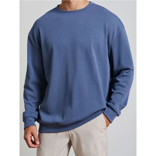 Sinsay - Bluza crewneck - niebieski ze sklepu Sinsay w kategorii Bluzy męskie - zdjęcie 187246260
