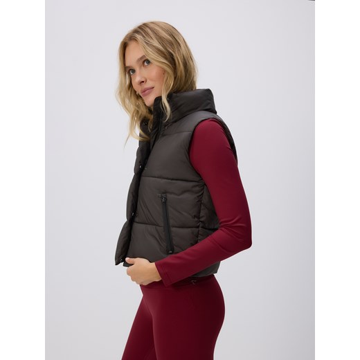 Reserved - Kamizelka ze stójką - szary - id: 154DP-86X - marki Reserved - 187246652 Reserved - Kamizelka ze stójką - szary ze sklepu Reserved w kategorii Kamizelki damskie - zdjęcie 187246652