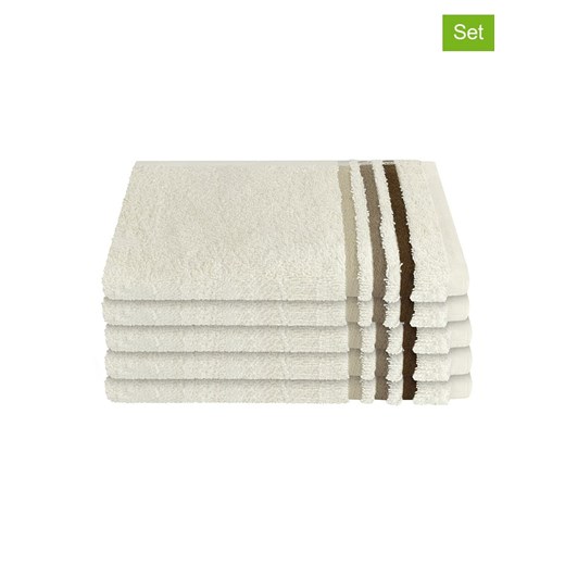 Schiesser Ręcznik (5 szt.) &quot;Skyline&quot; w kolorze kremowym dla gości ze sklepu Limango Polska w kategorii Ręczniki - zdjęcie 187247281