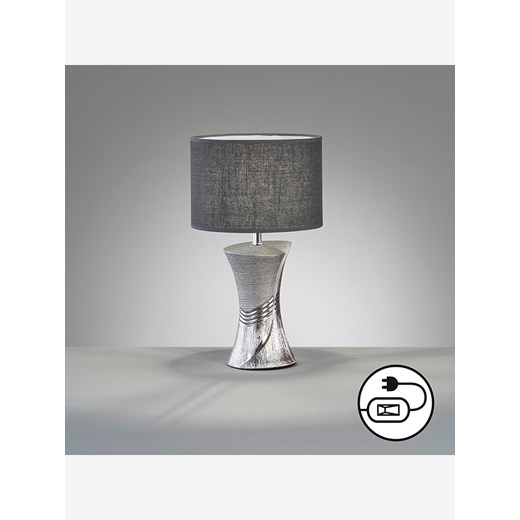 FISCHER & HONSEL Lampa stołowa "Louis" w kolorze srebrno-szarym - wys. 44 x Ø 25 cm - id: 15541262 - marki Fischer Honsel - 187247361 FISCHER & HONSEL Lampa stołowa "Louis" w kolorze srebrno-szarym - wys. 44 x Ø 25 cm ze sklepu Limango Polska w kategorii Oświetlenie - zdjęcie 187247361