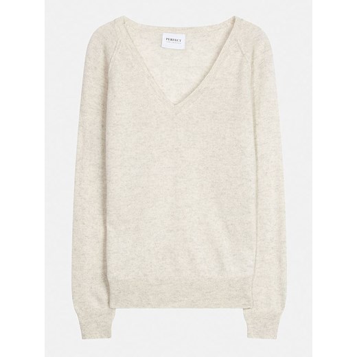 Perfect Cashmere Kaszmirowy sweter &quot;Penelope&quot; w kolorze kremowym Perfect Cashmere L Limango Polska okazja