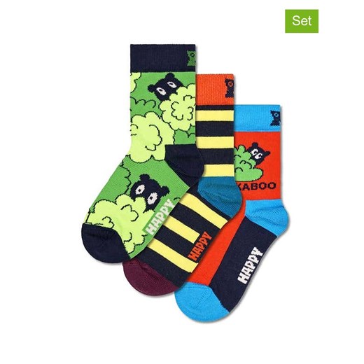 Happy Socks 3-częściowy zestaw prezentowy "Peekaboo" ze wzorem - id: 17855979 - marki Happy Socks - 187248051 Happy Socks 3-częściowy zestaw prezentowy "Peekaboo" ze wzorem ze sklepu Limango Polska w kategorii Skarpetki dziecięce - zdjęcie 187248051