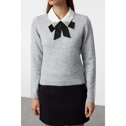 trendyol Sweter w kolorze szarym Trendyol L promocja Limango Polska