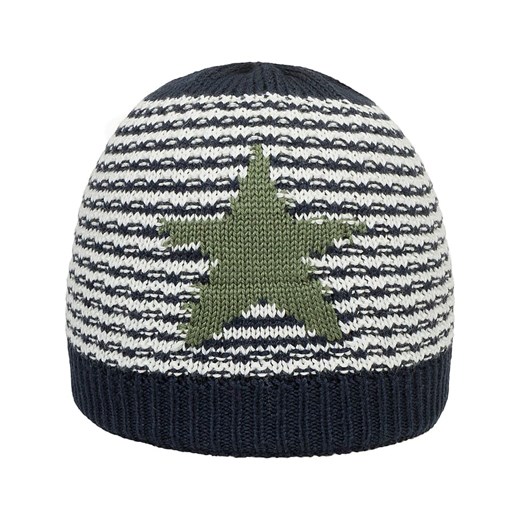 Döll Dzianinowa czapka w kolorze granatowo-białym ze sklepu Limango Polska w kategorii Czapki dziecięce - zdjęcie 187249501
