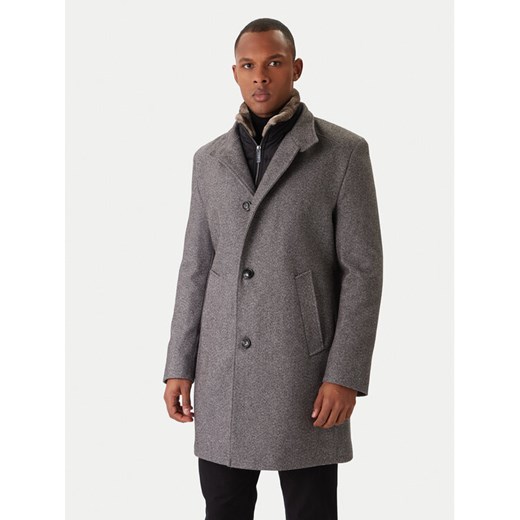 Bugatti Płaszcz przejściowy 821429-84204 D Szary Regular Fit ze sklepu MODIVO w kategorii Płaszcze męskie - zdjęcie 187249504