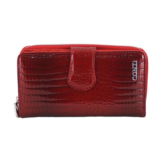 Portfel skórzany damski lakierowany - Czerwony ze sklepu Barberinis w kategorii Portfele damskie - zdjęcie 187250241