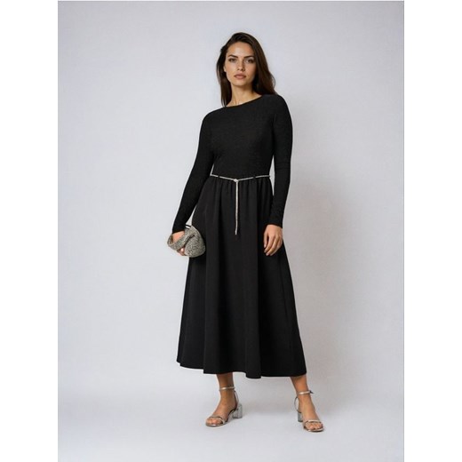 Sinsay - Sukienka z paskiem - czarny ze sklepu Sinsay w kategorii Sukienki - zdjęcie 187250402