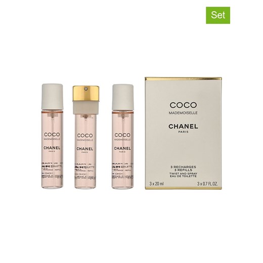 Chanel 3-częściowy zestaw "Coco Mademoiselle" - 3 x EDT, po 20 ml - id: 17747545 - marki Chanel - 187251391 Chanel 3-częściowy zestaw "Coco Mademoiselle" - 3 x EDT, po 20 ml ze sklepu Limango Polska w kategorii Perfumy damskie - zdjęcie 187251391