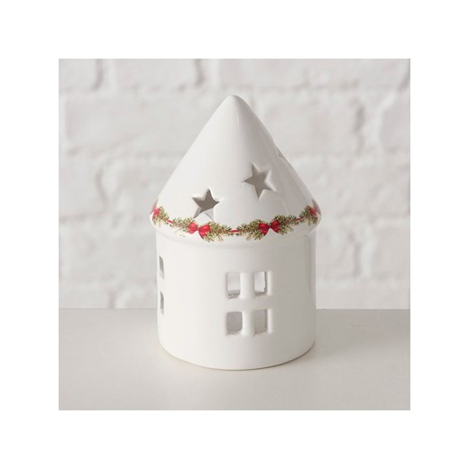 Boltze Świecznik &quot;Noelle&quot; w kolorze biało-zielonym - wys. 10 x Ø 7 cm ze sklepu Limango Polska w kategorii Świeczniki - zdjęcie 187251510