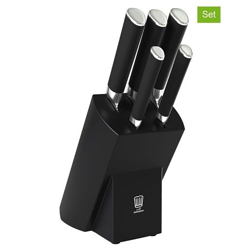 Chefkoch 6-częściowy zestaw noży w kolorze czarnym - id: 17812099 - marki Chefkoch - 187251582 Chefkoch 6-częściowy zestaw noży w kolorze czarnym ze sklepu Limango Polska w kategorii Noże kuchenne - zdjęcie 187251582