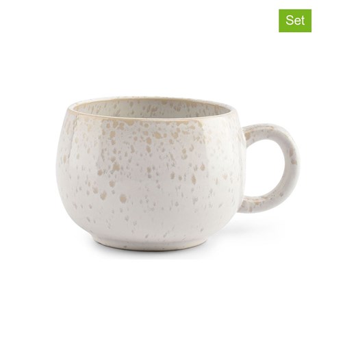 Salt and Pepper Kubki (4 szt.) &quot;Curvy&quot; w kolorze biało-beżowym - 300 ml ze sklepu Limango Polska w kategorii Naczynia - zdjęcie 187251592