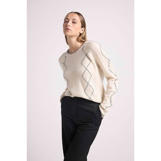 Maison Héritage Cashmere Kaszmirowy sweter w kolorze beżowym Maison Héritage Cashmere M promocyjna cena Limango Polska