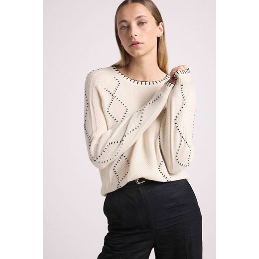 Maison Héritage Cashmere Kaszmirowy sweter w kolorze beżowym Maison Héritage Cashmere M okazja Limango Polska