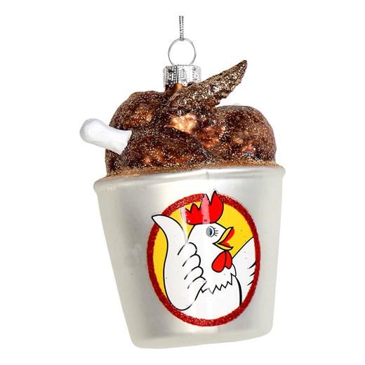 Kersten Ozdoba choinkowa &quot;Chicken Bucket&quot; w kolorze srebrno-brązowym - wys. 10,4 cm ze sklepu Limango Polska w kategorii Dekoracje bożonarodzeniowe - zdjęcie 187252374
