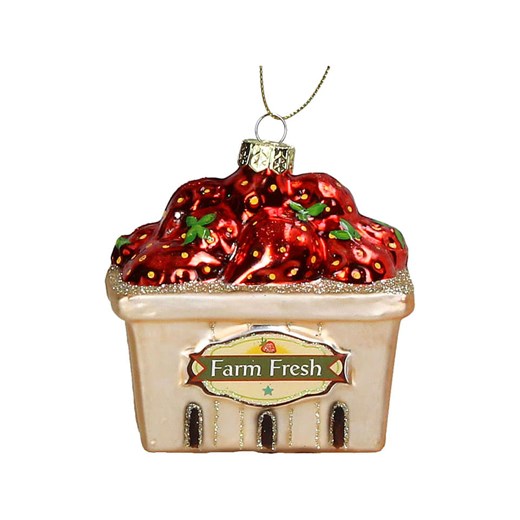 Kersten Ozdoba choinkowa &quot;Strawberry Box&quot; ze wzorem - wys. 8 cm ze sklepu Limango Polska w kategorii Dekoracje bożonarodzeniowe - zdjęcie 187252431
