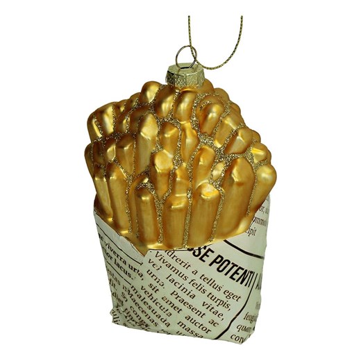Kersten Ozdoba choinkowa "French Fries" w kolorze złotym - wys. 12,5 cm - id: 17896778 - marki Kersten - 187252581 Kersten Ozdoba choinkowa "French Fries" w kolorze złotym - wys. 12,5 cm ze sklepu Limango Polska w kategorii Dekoracje bożonarodzeniowe - zdjęcie 187252581