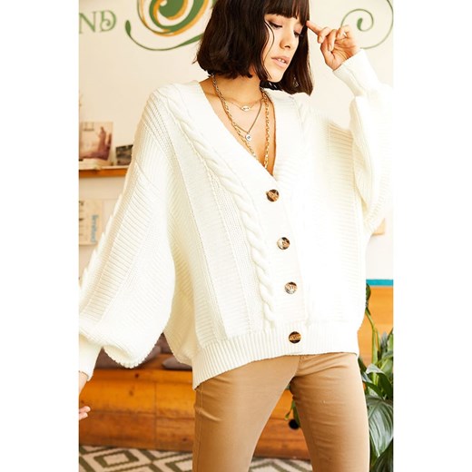 Olalook Kardigan w kolorze kremowym Olalook onesize okazja Limango Polska