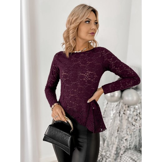 bluzka gladys śliwkowa one size - id: prod-82415-group - marki UBRA - 187253454 bluzka gladys śliwkowa one size ze sklepu UBRA w kategorii Bluzki damskie - zdjęcie 187253454