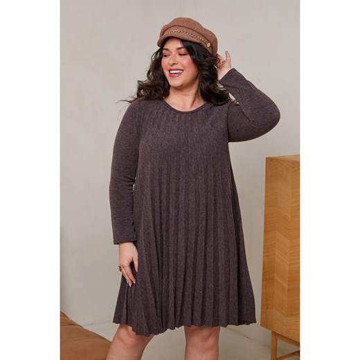 Curvy Lady Sukienka w kolorze ciemnobrązowym Curvy Lady 48/50 wyprzedaż Limango Polska