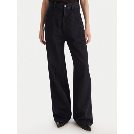 G-Star Raw Jeansy Roos D27705-D536 Granatowy Wide Leg - id: 0000305710086 - marki G-Star Raw - 187256662 G-Star Raw Jeansy Roos D27705-D536 Granatowy Wide Leg ze sklepu MODIVO w kategorii Jeansy damskie - zdjęcie 187256662
