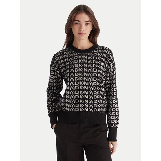DKNY Sweter P5MSAX92 Czarny Regular Fit - id: 0000305659385 - marki DKNY - 187256700 DKNY Sweter P5MSAX92 Czarny Regular Fit ze sklepu MODIVO w kategorii Swetry damskie - zdjęcie 187256700