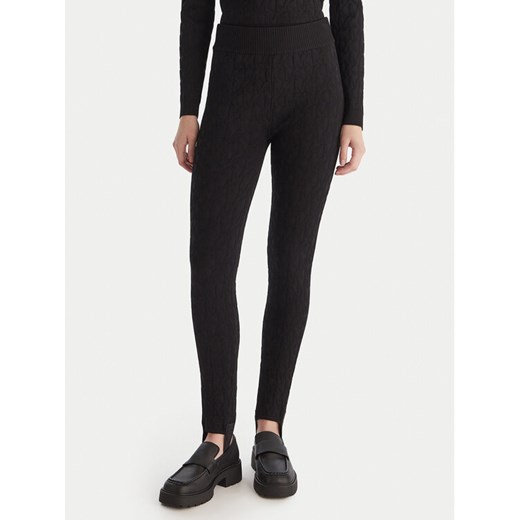 MICHAEL Michael Kors Legginsy MF530W7JWV Czarny Slim Fit ze sklepu MODIVO w kategorii Spodnie damskie - zdjęcie 187256713