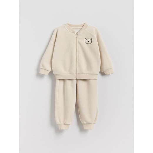 Reserved - Polarowy komplet - złamana biel ze sklepu Reserved w kategorii Komplety chłopięce - zdjęcie 187257413