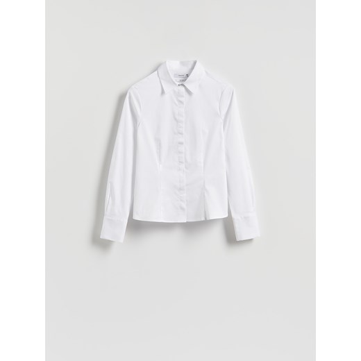Reserved - Koszula slim fit - biały ze sklepu Reserved w kategorii Koszule damskie - zdjęcie 187257430
