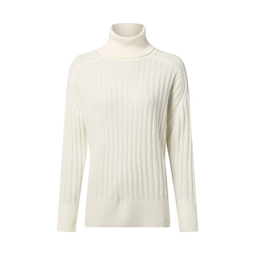 Gant Damski sweter z dzianiny z zawartością wełny Kobiety écru jednolity ze sklepu vangraaf w kategorii Swetry damskie - zdjęcie 187257451