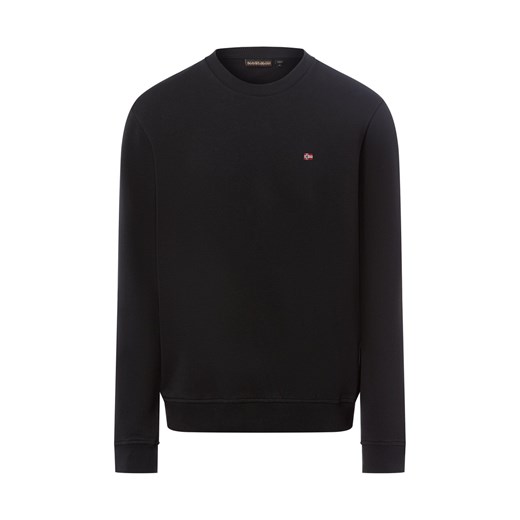 Napapijri Bluza męska - Balis Mężczyźni Bawełna granatowy jednolity ze sklepu vangraaf w kategorii Bluzy męskie - zdjęcie 187257463