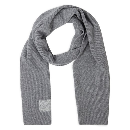 BOSS Męski szalik z dzianiny z wełną - Elios Mężczyźni Sztuczne włókno szary marmurkowy ze sklepu vangraaf w kategorii Szaliki męskie - zdjęcie 187257493