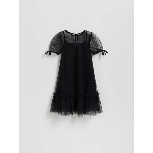 Reserved - Sukienka w groszki - czarny ze sklepu Reserved w kategorii Sukienki dziewczęce - zdjęcie 187258070