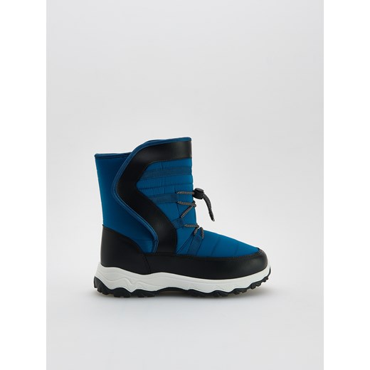 Reserved - Śniegowce na rzepy - niebieski ze sklepu Reserved w kategorii Buty zimowe dziecięce - zdjęcie 187258072