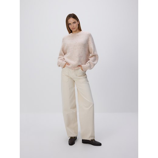 Reserved - Wzorzysty sweter - pastelowy róż ze sklepu Reserved w kategorii Swetry damskie - zdjęcie 187258174