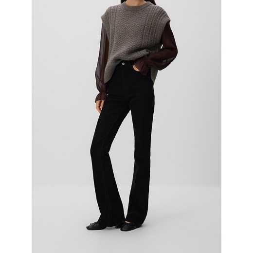 Reserved - Jeansy flare z wysokim stanem - czarny ze sklepu Reserved w kategorii Jeansy damskie - zdjęcie 187258180