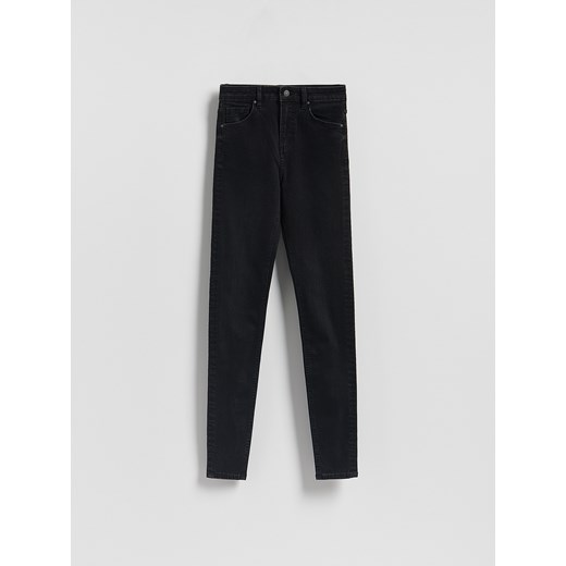 Reserved - Jeansy slim z dłuższą nogawką - czarny ze sklepu Reserved w kategorii Jeansy damskie - zdjęcie 187258184