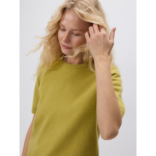 Reserved - Wełniany sweter - zielony ze sklepu Reserved w kategorii Swetry damskie - zdjęcie 187258213
