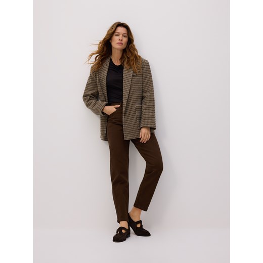 Reserved - Jeansy mom fit slim - brązowy ze sklepu Reserved w kategorii Jeansy damskie - zdjęcie 187258401