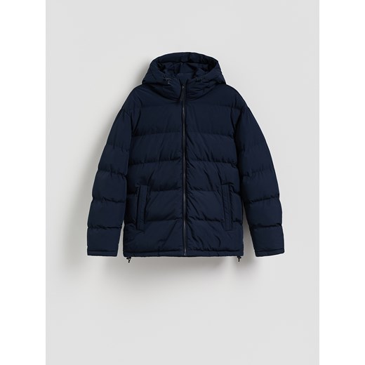 Reserved - Pikowana kurtka z kapturem - granatowy ze sklepu Reserved w kategorii Kurtki męskie - zdjęcie 187258461