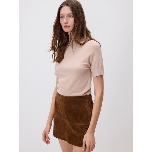 Reserved - Gładki sweter - beżowy ze sklepu Reserved w kategorii Swetry damskie - zdjęcie 187258474