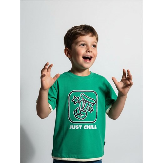 Sinsay - Koszulka - green spruce ze sklepu Sinsay w kategorii T-shirty chłopięce - zdjęcie 187259090