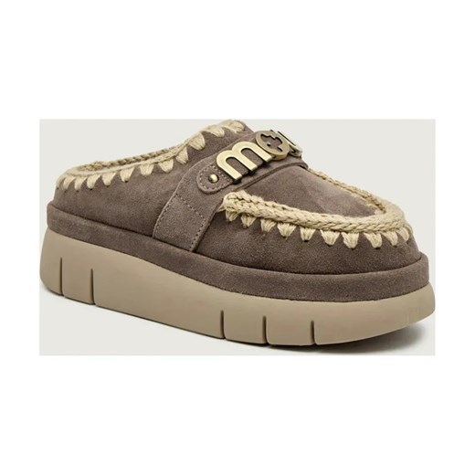 MOU Mule Bounce welt clog suede | z dodatkiem wełny | zamsz - id: OU255W000021015 - marki Mou - 187260644 MOU Mule Bounce welt clog suede | z dodatkiem wełny | zamsz ze sklepu Gomez Fashion Store w kategorii Kapcie damskie - zdjęcie 187260644