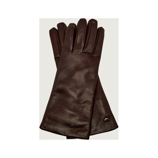 Weekend MaxMara Skórzane rękawiczki SENAPESHORT | z dodatkiem wełny ze sklepu Gomez Fashion Store w kategorii Rękawiczki damskie - zdjęcie 187260752